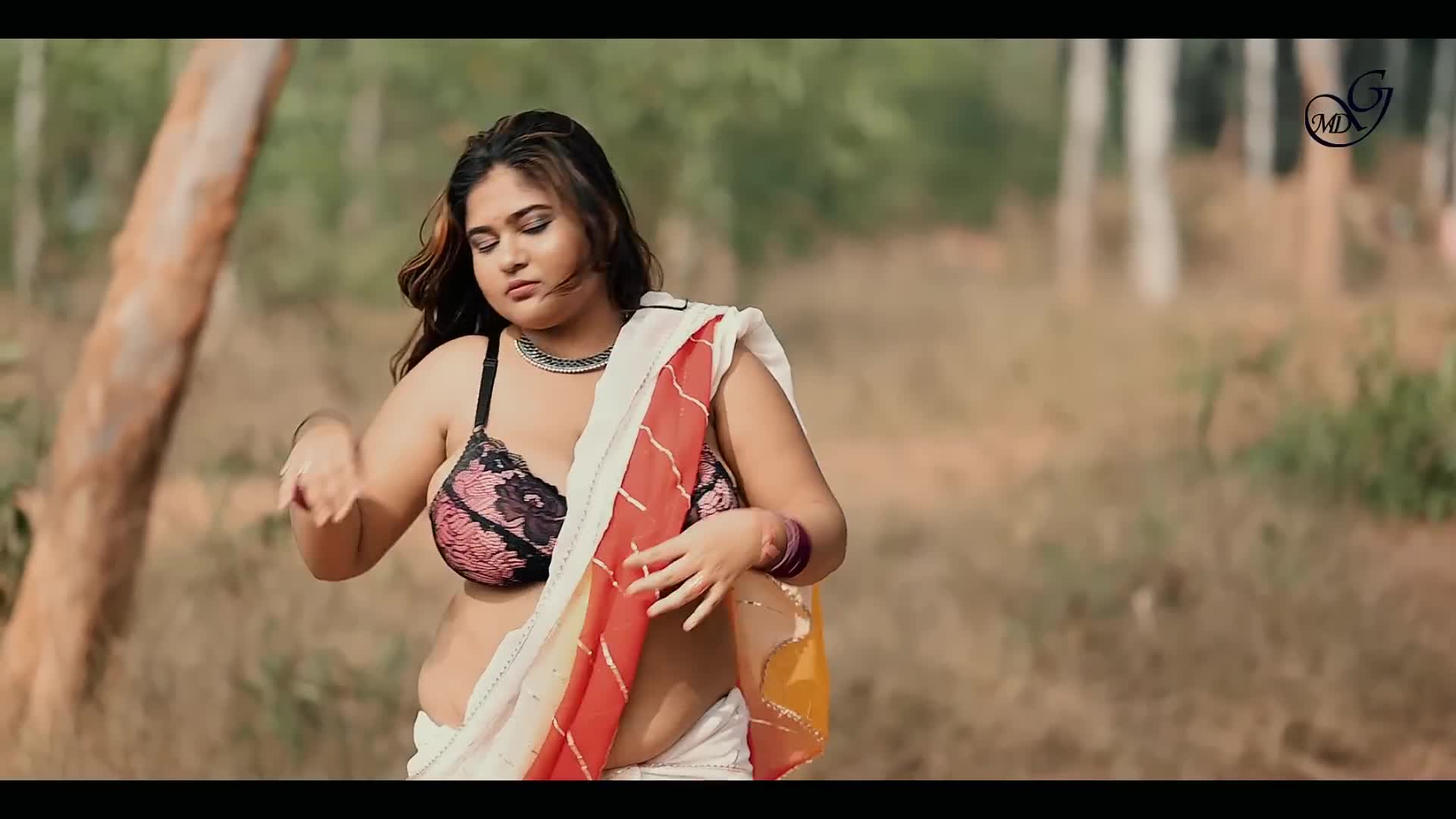 MEGHA DAS GHOSH IN SONJHURI FOREST   SAREE FASHION VIDEO   2024